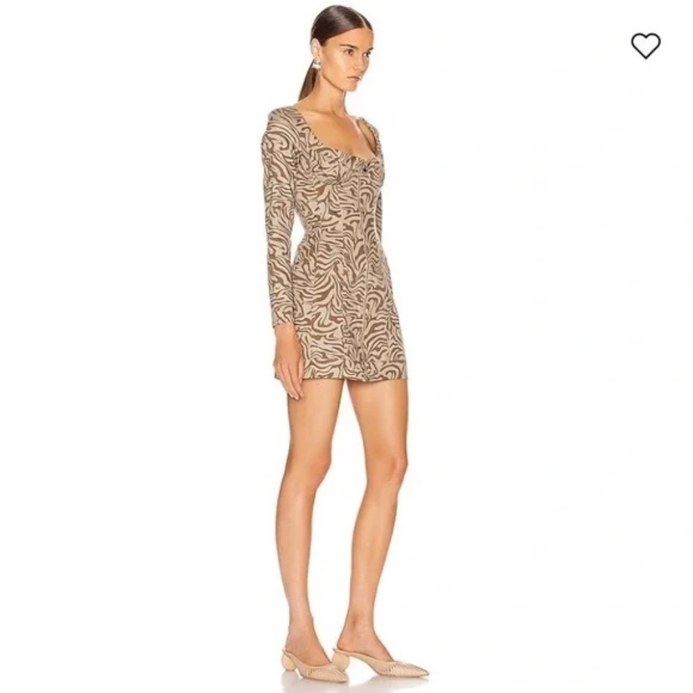 MIAOU Dree Zebra Cotton Mini Dress - Animal Print Size Small NWT - Picture 6 of 10